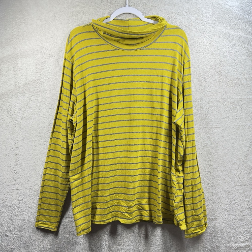 Chalet Bamboo Blend Striped Turtleneck Knit Tunic Women's Plus 3X Made in USA